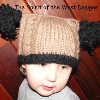 Cabled hat with tassels, Knit Hat Pattern, family sizing, infant hat, toddler hat, teen hat, adult hat, adult beanie, knitting pattern, striped hat pattern, wool hat, acrylic yarn, variegated yarn, spirit of the west designs