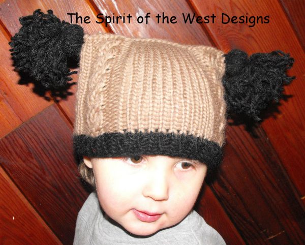 Cabled hat with tassels, Knit Hat Pattern, family sizing, infant hat, toddler hat, teen hat, adult hat, adult beanie, knitting pattern, striped hat pattern, wool hat, acrylic yarn, variegated yarn, spirit of the west designs
