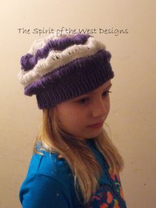 Dropstitch Hat Pattern, Knit Hat Pattern, family sizing, infant hat, toddler hat, teen hat, adult hat, adult beanie, knitting pattern, striped hat pattern, wool hat, acrylic yarn, variegated yarn, spirit of the west designs