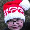 Crochet Winter Poinsettia Hat, Crochet Hat Pattern, spring garden Hat Pattern, family sizing, infant hat, toddler hat, teen hat, adult hat, adult beanie, crochet pattern, striped hat pattern, wool hat, acrylic yarn, variegated yarn, spirit of the west designs