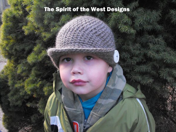 Crochet pattern, brimmed hat, crochet newsboy, childs spring hat
