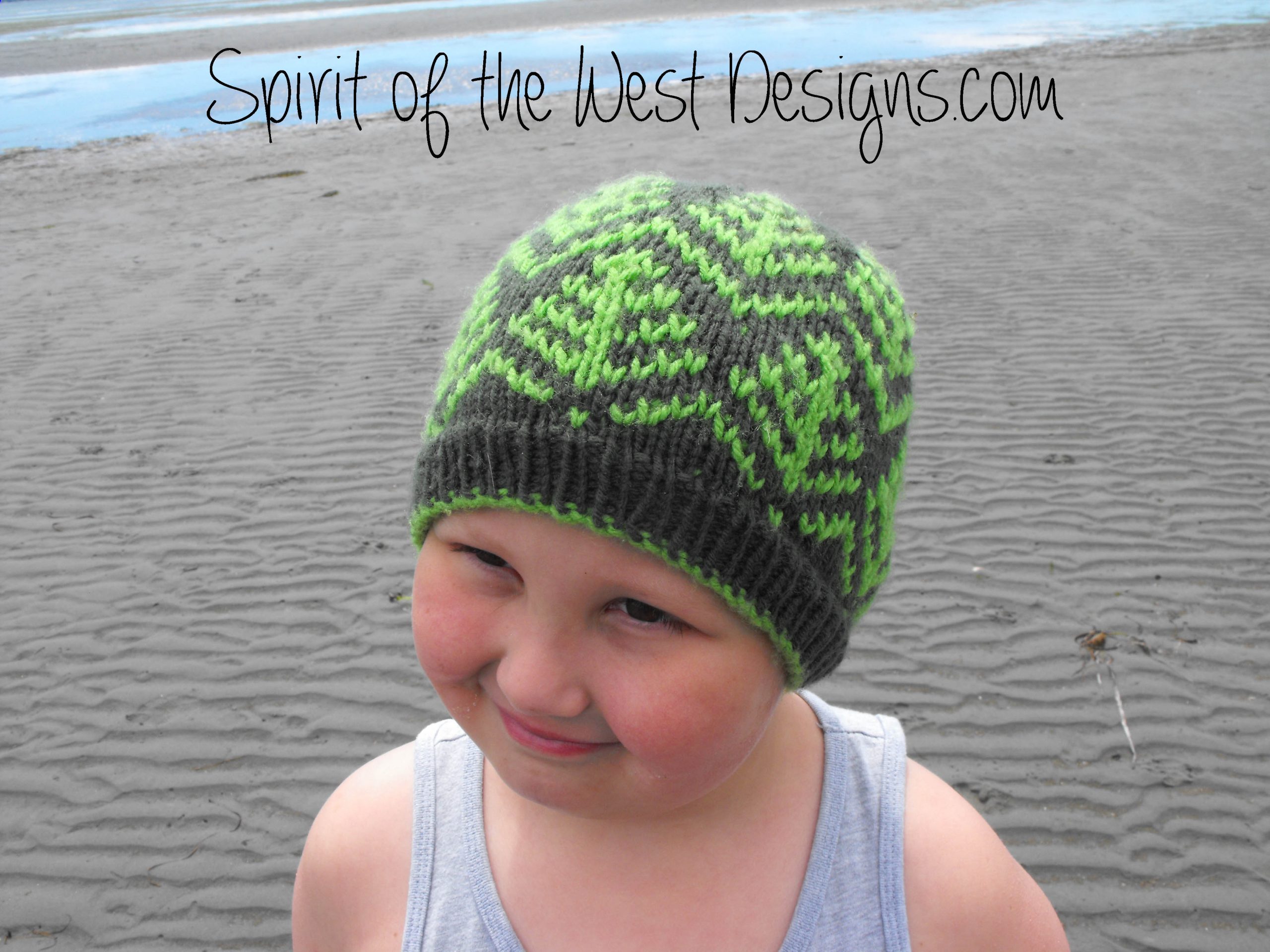 Forevergreen Hat Knitting Pattern, Stranded beanie knit pattern, touque with a tree