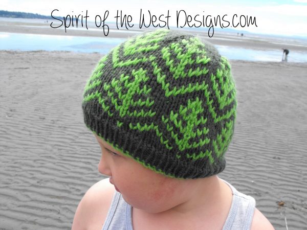 Forevergreen Hat Knitting Pattern, Stranded beanie knit pattern, touque with a tree